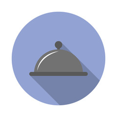 Poster - restaurant tray colored illustration. Element of colored food icon for mobile concept and web apps. Detailed restaurant tray icon can be used for web and mobile long shadow icon