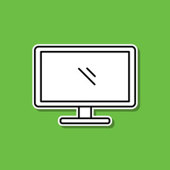 Poster - Computer skills sticker icon. Simple thin line, outline vector of cv icons for ui and ux, website or mobile application