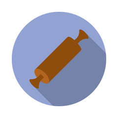 Poster - rolling pin colored illustration. Element of colored food icon for mobile concept and web apps. Detailed rolling pin icon can be used for web and mobile long shadow icon