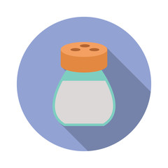 Aufkleber - salt shaker colored illustration. Element of colored food icon for mobile concept and web apps. Detailed salt shaker icon can be used for web and mobile long shadow icon