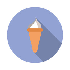 Aufkleber - ice-cream in waffle horn colored illustration. element of colored food icon for mobile concept and w