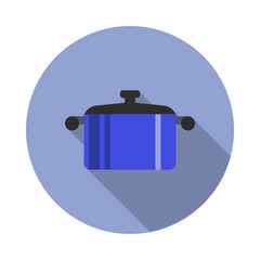Poster - pan colored illustration. Element of colored food icon for mobile concept and web apps. Detailed pan icon can be used for web and mobile long shadow icon