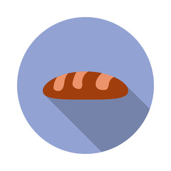 Aufkleber - loaf of bread colored illustration. Element of colored food icon for mobile concept and web apps. Detailed loaf of bread icon can be used for web and mobile long shadow icon