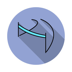 Poster - Track, finish, start, sport long shadow icon. Simple color vector of sport icons for ui and ux, website or mobile application