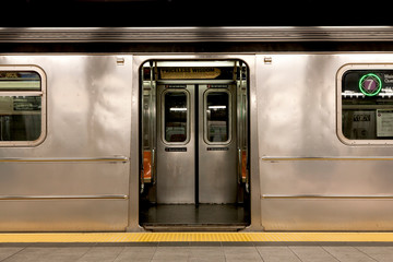 Inside of New York Subway: New York, NY, U.S.A.