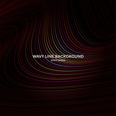 Wall Mural - wavy line background, abstract line pattern
