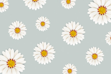 paper craft daisy on blue background
