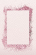 Glittery pink rectangle template