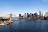 Fototapeta Most - New York City skyline. Brooklyn bridge view. 