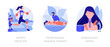 © Visual Generation - Athlete body recovery, sports injuries treatment, healthcare. Sports medicine, professional massage therapy, kinesiology taping metaphors. Vector isolated concept metaphor illustrations.