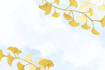 Canvas Print - Gingko leaf background