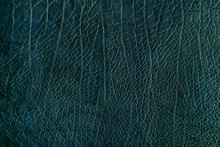 Blue Creased Leather Textured Background