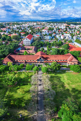 Wall Mural - Aerial view of Kon Tum seminary, Kon Tum, Vietnam.