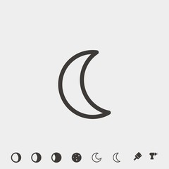 Fototapete - moon icon vector illustration and symbol for website and graphic design