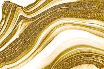 Sticker - Luxurious golden fluid textured background