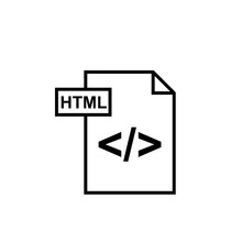 Html Icon On White. Vector