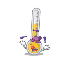 Canvas Print - An attractive warm thermometer cartoon design style playing juggling