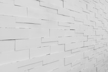 White Rectangular Brick Diagonally Angle Perspective Abstract Architecture Background
