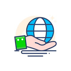 global marketing Vector Icon