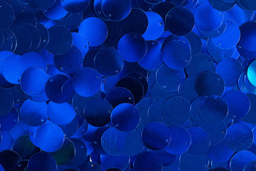 Wall Mural - Blue sequin patterned background