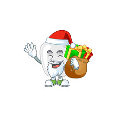 Sticker - Santa teeth Cartoon character design with sacks of gifts