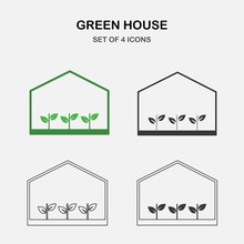 Green House Ecology Vector Icon Farming Agriculture