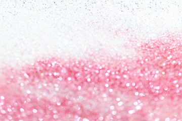 Wall Mural - pink and white glittery background