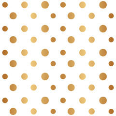 Poster - golden background cover with circles. gold polka dot vintage pattern with dots. print. abstract text