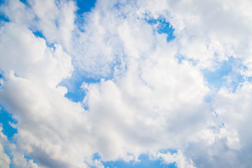 Blue sky and clouds in sunny day nature