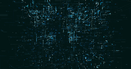 Wall Mural - Abstract digital network data background, 3D rendering