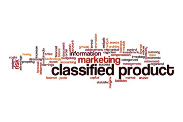 Sticker - Classified product word cloud concept