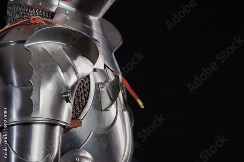 Fotografía Medieval knightly armor, full set and details, made by an adult in full growth