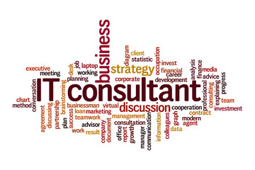 Poster - IT consultantword cloud concept