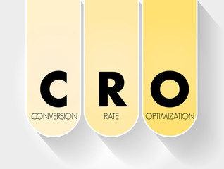 Poster - cro - conversion rate optimization acronym, business concept background