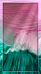 Poster - bright two tone background frame