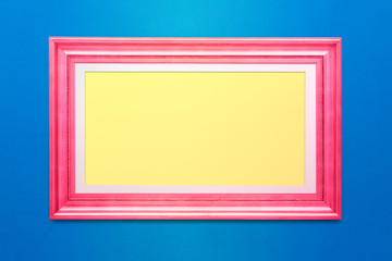 Wall Mural - pink blank frame mockup