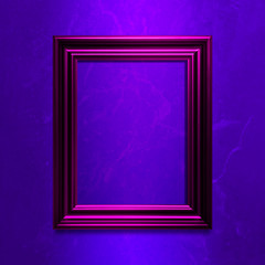 Wall Mural - pink blank frame mockup