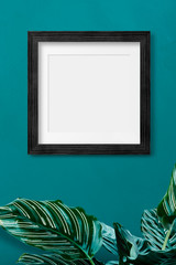 Wall Mural - black blank frame mockup