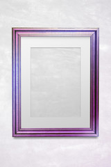 Wall Mural - Purple blank frame mockup