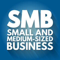 Poster - smb - small and medium-sized business acronym, business concept background