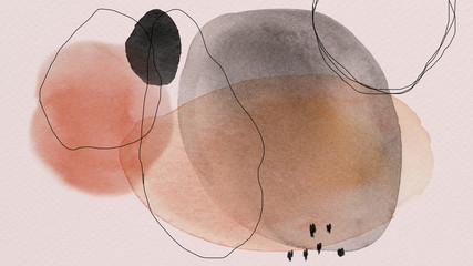 Wall Mural - Watercolor abstract design wallpaper