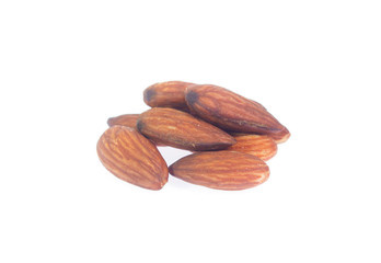 almonds isolated on the white background