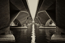 Reflection Of Bridge In Water