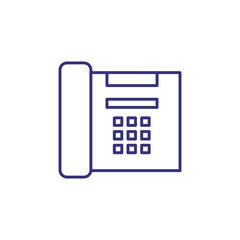 Poster - Phone line icon. Telephone, office appliance, equipment. Communication concept. Can be used for topics like call center, customer support, contact information