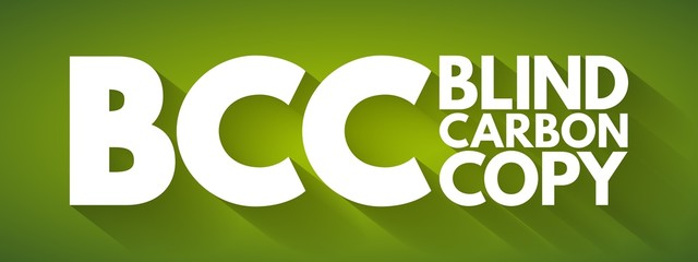 Poster - bcc - blind carbon copy acronym, technology concept background