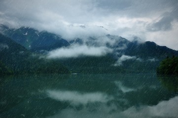 beautiful mountain lake in the national park