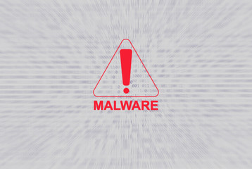 Aufkleber - Malware notification concept. Warning virus alert alarm
