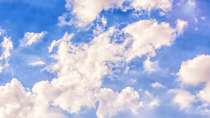 Wall Mural - Sky background. Beautiful sky with white clouds. 16:9