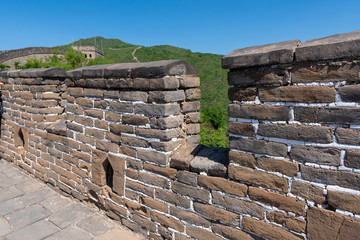 Close up view of great wall China