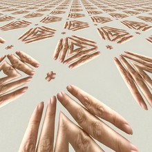 Kaleidoscoping Pattern On Human Hand